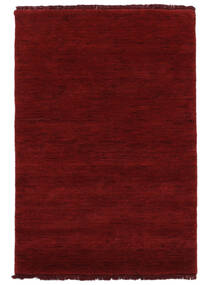 Handloom Fringes 200X300 Sötétpiros Egyszínű Gyapjúszőnyeg Szőnyeg 