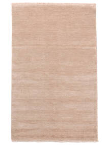Handloom Fringes 100X160 Kicsi Világos Rózsaszín Egyszínű Gyapjúszőnyeg Szőnyeg 