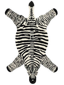  100X155 Kicsi Zebra Szőnyeg - Fekete/Fehér Gyapjú, 
