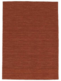 Kelim Loom 160X230 Rozsdavörös Egyszínű Gyapjúszőnyeg 