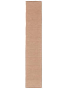  Kilim Loom - Dusty Rose Szőnyeg 80X400 Modern Kézi Szövésű Előszoba Szőnyeg Sötétpiros/Bézs (Gyapjú, India)