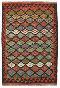  Kilim Afgán Old Style Szőnyeg 102X149 Keleti Kézi Szövésű Fekete/Sötétpiros (Gyapjú, Afganisztán)