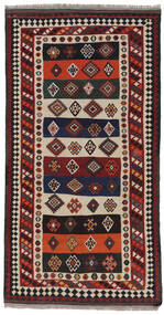  Kilim Vintage Szőnyeg 144X281 Keleti Kézi Szövésű Fekete/Sötétbarna (Gyapjú, Perzsia/Irán)
