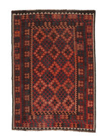  Afgán Vintage Kilim Szőnyeg 190X268 Vintage Gyapjúszőnyeg Fekete/Sötétpiros Szőnyeg 